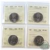 50-cent 2009, 2010, 2012 & 2013 ICCS Certified MS-66. 4pcs
