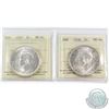 Image 1 : Silver $1 1937 & 1938 ICCS Certified MS-64. 2pcs