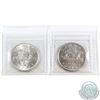 Image 2 : Silver $1 1937 & 1938 ICCS Certified MS-64. 2pcs