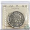 Image 1 : Silver $1 1945 ICCS Certified MS-60