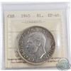 Silver $1 1945 ICCS Certified EF-40