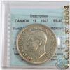 Image 1 : Silver $1 1947 Blunt 7 with Double HP & '7' OBV-002/REV-003 CCCS Certified EF-40