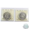 Image 1 : Silver $1 1952 SWL & NWL ICCS Certified MS-64. A Nice Blast White Lot. 2pcs