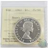 Image 1 : Silver $1 1963 Heavy Cameo ICCS Certified PL-66. Bright white coin with mirror fields accented by ri