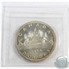 Image 2 : Silver $1 1966 LgeBds ICCS Certified MS-65. Flashy coin accented by golden toning around the edges.