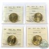 Loon $1 2014, 2015, 2016 Women's Vote & 2017 Canada 150 ICCS Certified MS-66. 4pcs