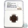 Image 1 : Struck through Capped Die Error 1973 USA Cent on obverse NGC Certified MS-65 RB.