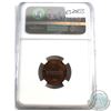 Image 2 : Struck through Capped Die Error 1973 USA Cent on obverse NGC Certified MS-65 RB.