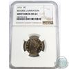 Image 1 : Reverse Lamination Error 1911 USA Nickel through the word "CENTS" NGC Certified MS-63. A Very flashy
