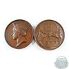 Image 1 : 1869  2-coin City of London Commemorative Medals in original double Mint Box (EIMER #1604) These med