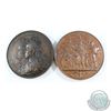 Image 2 : 1887  2-coin City of London Commemorative Medals in original double Mint Box (EIMER #1732) This meda