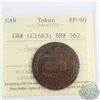 Image 1 : 1837 Molson Distillers token CH# LC16A3 BR# 562; (Thin Flan, reeded edge) ICCS Certified EF-40. An a