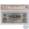 Image 1 : 40-10-02-08.  1859 Bank of Brantford $5, Stokes-Kingsmill, Overall Green Tint, Partially Engraved Da