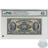 220-28-04.  1838 Dominion Bank $10, Carlisle-Rae, S/N: 212180, PMG EF-45