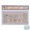 Image 2 : 380-10-04-04R.  1858 International Bank of Canada $1, Bridge, Two Signatures, Red Protectors, Remain