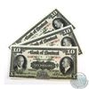 505-60-04.  Group lot of three consecutive 1935 Bank of Montreal $10, Dodds-Gordon, S/N: 661918-920 