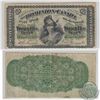 Image 1 : DC-1b.  1870 Dominion of Canada 25c, Dickinson-Harington, Large B in VF Condition.  No holes or tear