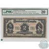 DC-22a-i.  1914 Dominion of Canada $2, Various-Boville, "Will Pay..." Curved, Series E, S/N: 829678-