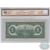 Image 2 : DC-23c.  1917 Dominion of Canada $1, Hyndman-Saunders, Seal over ONE, Series F, S/N: F-136829A/C, BC