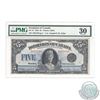 Image 1 : DC-27.  1924 Dominion of Canada $5, Campbell-Sellar, S/N: A052160/C, PMG VF-30.  A well centered and
