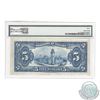 Image 2 : DC-27.  1924 Dominion of Canada $5, Campbell-Sellar, S/N: A052160/C, PMG VF-30.  A well centered and