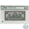 BC-21a.  1937 Bank of Canada $1, Osborne-Towers, S/N: A/A8992053, PMG CUNC-64