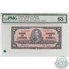 BC-22c.  1937 Bank of Canada $2, Coyne-Towers, S/N: B/R4518928, PMG GUNC-65, EPQ.