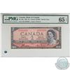 BC-30a.  1954 Bank of Canada Devil's Face $2, Coyne-Towers, S/N: C/B1593258, PMG  GUNC-65, EPQ.  A w