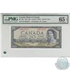 BC-33b.  1954 Bank of Canada Devil's Face $20, Beattie-Coyne, S/N: D/E6653557, PMG GUNC-65, EPQ.