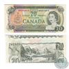 BC-50b.  1969 Bank of Canada ERROR $20, Lawson-Bouey, S/N: WM2510815 in AU-UNC Condition.  A very si
