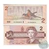 Image 1 : BC-55b.  1986 Bank of Canada Changeover $2, Thiessen-Crow, S/N: AUJ3465473 in VF Condition.  A probl