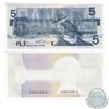 BC-56c.  1986 Bank of Canada ERROR $5, Bonin-Thiessen, S/N: GOW4238816 in AU Condition.  A prime exa