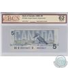 BC-56dA.  1986 Bank of Canada Replacement $5, Knight-Thiessen, S/N: ANH3745617, BCS CUNC-62, Origina