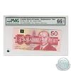 BC-59aA.  1988 Bank of Canada Replacement $50, Thiessen-Crow, S/N: EHX1010923, PMG GUNC-66, EPQ.  A 