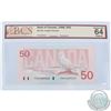 BC-59c.  1988 Bank of Canada Changeover $50, Knight-Thiessen, S/N: FHV4839523, BCS CUNC-64, Original