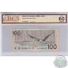 BC-60a.  1988 Bank of Canada $100, Thiessen-Crow, S/N: AJT3861099, BCS UNC-60, Original.
