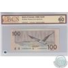 BC-60aS.  1988 Bank of Canada Specimen $100, Thiessen-Crow, S/N: AJN0000000, Specimen #0842, BCS UNC