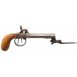 Belgian Liege SxS Knife Percussion Pistol 1897-