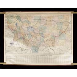 1938 Official Railroad Commission Map of Montana
