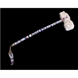 Crow Indian Crazy Beaded Stone War Club