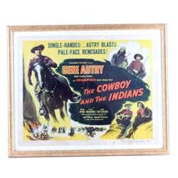 The Cowboy and the Indians Gene Autry Poster 1949