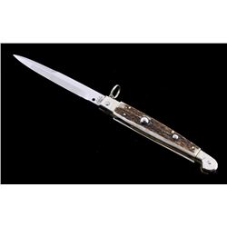Campolin Italian Stag Horn Switchblade Knife