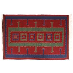Zapotec Native American Indian Hand-Spun Wool Rug