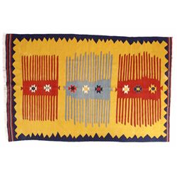 Zapotec Native American Indian Hand-Spun Wool Rug