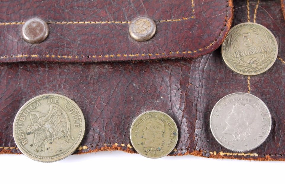 Antique Western Leather Silver Coin Money Belt
