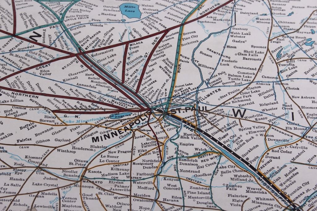 Burlington Route - Map of the West CBQ Railroad