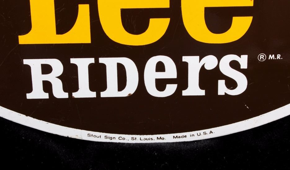 Original Lee Riders Double Sided Advertising Sign