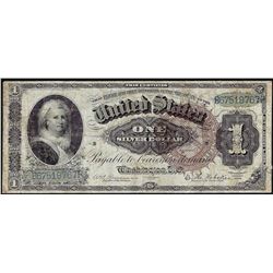 1886 $1 Martha Washington Silver Certificate Brown Seal Note