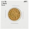 Image 1 : 1892 $5 Liberty Head Half Eagle Gold Coin