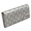 Image 2 : Gucci Silver Guccissima Leather Monogram Long Wallet